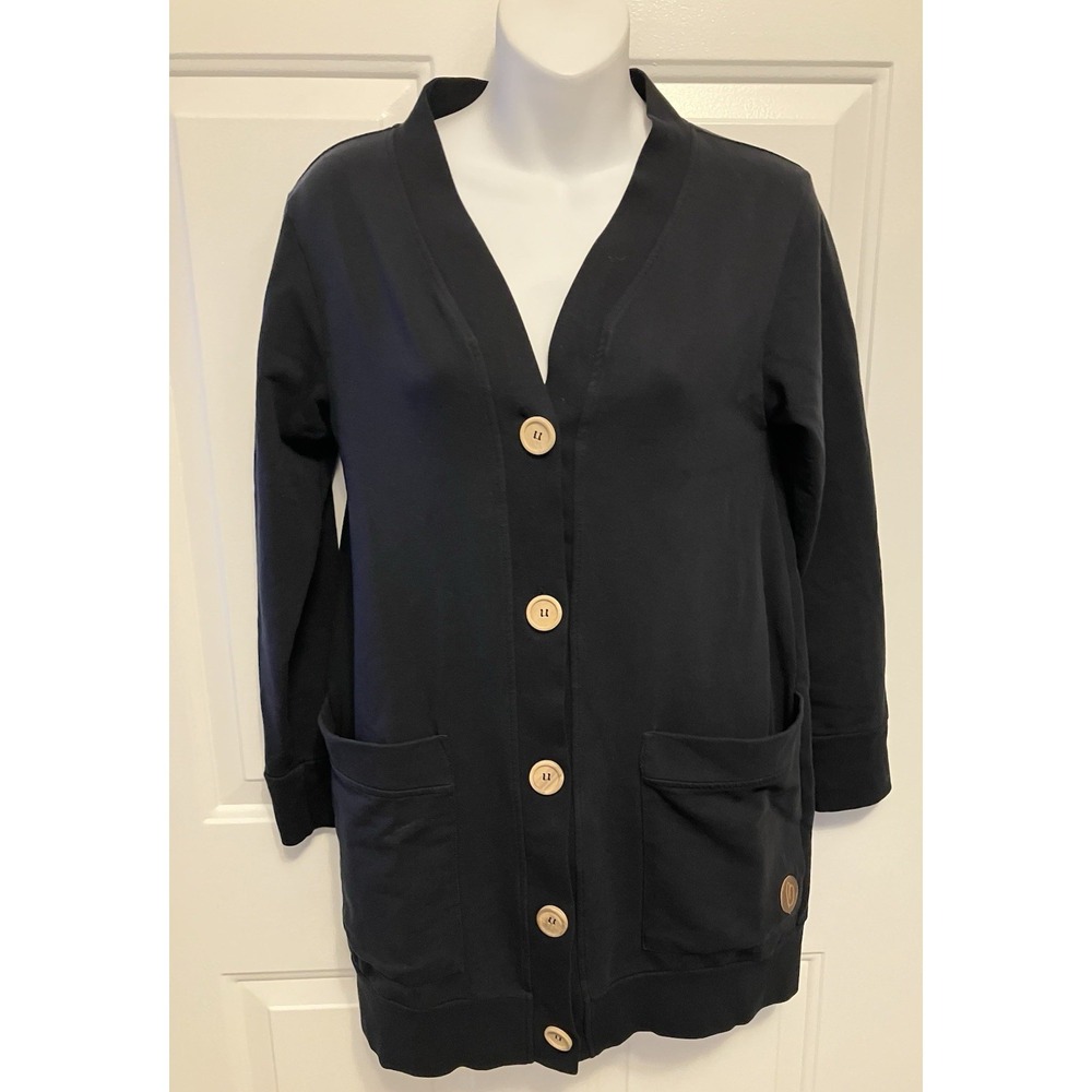 Blaa Black Sweater Jacket Cardigan Size XS Finnish‎ Design Women’s Cotton